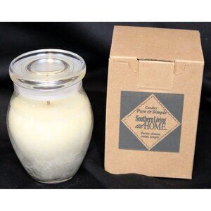 NEW SLAH Southern Living 9oz Jar Candle French Vanilla #40256 Lid NIB White/Crea